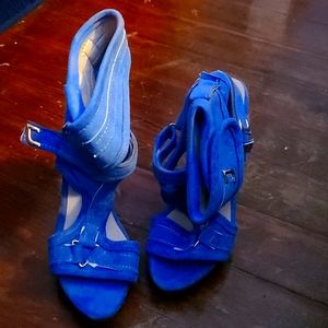 Strappy blue stilettos size 8.5
